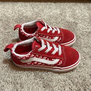 Vans off the wall sk8 low Kids Red and White Sneakers